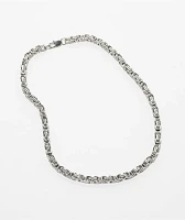 Half Hearted Byzantine 6mm Silver Chain Necklace