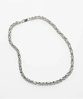 Half Hearted Byzantine 6mm Silver Chain Necklace