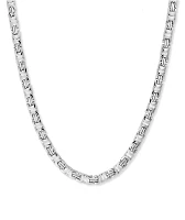 Half Hearted Byzantine 6mm Silver Chain Necklace