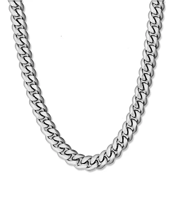 Half Hearted Flat Edge 14mm Cuban Chain Necklace