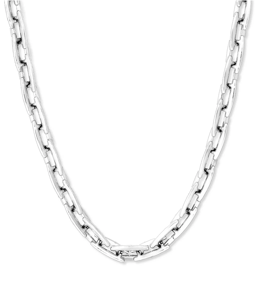 Half Hearted H Link 10mm Silver Chain Necklace