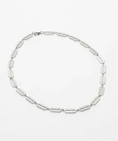 Half Hearted Razor Blade 8mm Silver Chain Necklace