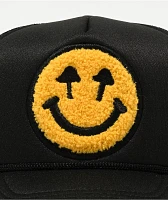 Happy Caps Double Blind Black Trucker Hat
