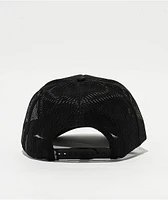 Happy Caps Double Blind Black Trucker Hat