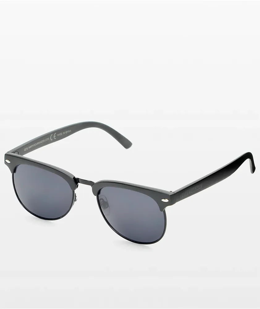 Happy Hour G2 Matte Black Retro Sunglasses