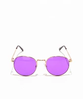 Happy Hour HoliDaze Gold & Purple Sunglasses