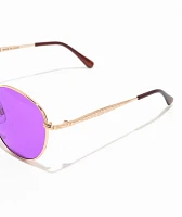 Happy Hour HoliDaze Gold & Purple Sunglasses