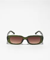 Happy Hour Oxford Moss Green Sunglasses