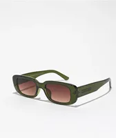 Happy Hour Oxford Moss Green Sunglasses