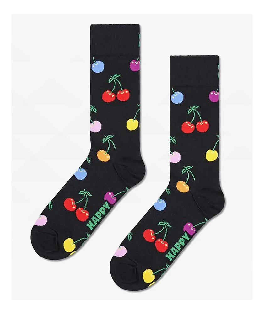 Happy Socks Black Cherry Crew Socks