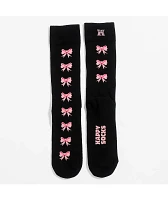 Happy Socks Bow Black Crew Socks