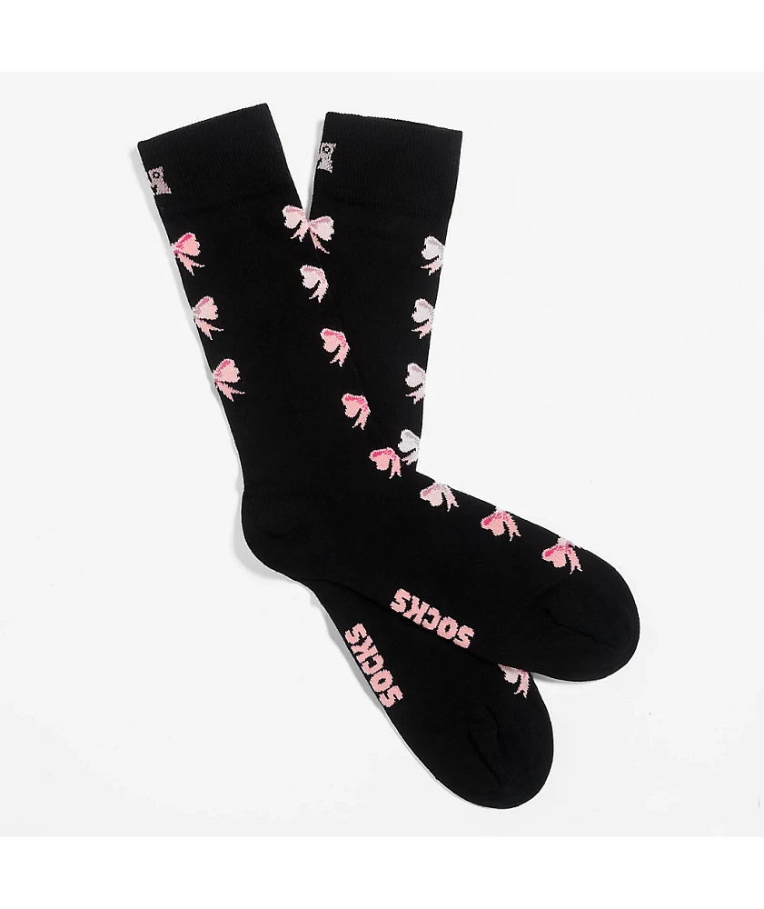 Happy Socks Bow Black Crew Socks