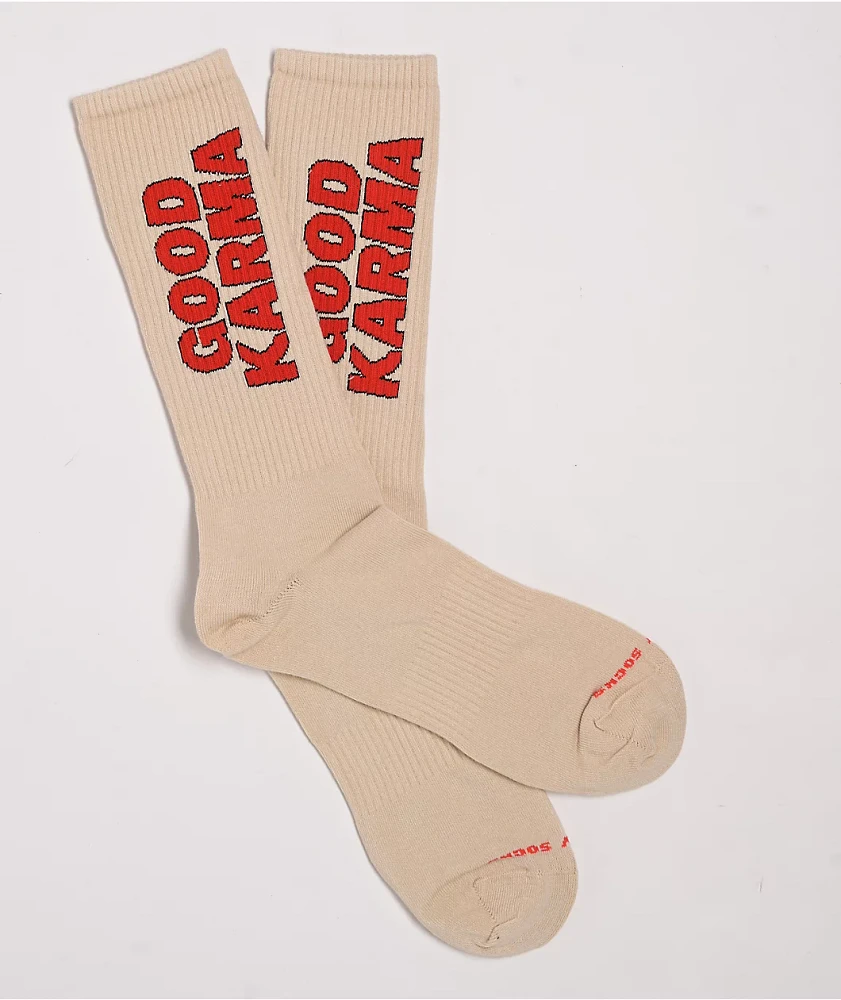 Happy Socks Good Karma Natural Crew Socks