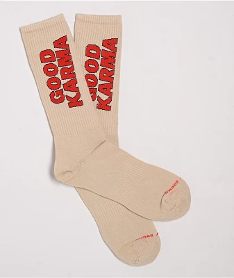 Happy Socks Good Karma Natural Crew Socks