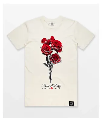 Hasta Muerte Barbed Rose Cream T-Shirt