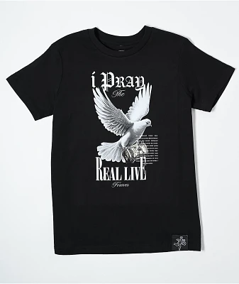 Hasta Muerte Kids I Pray Black T-Shirt