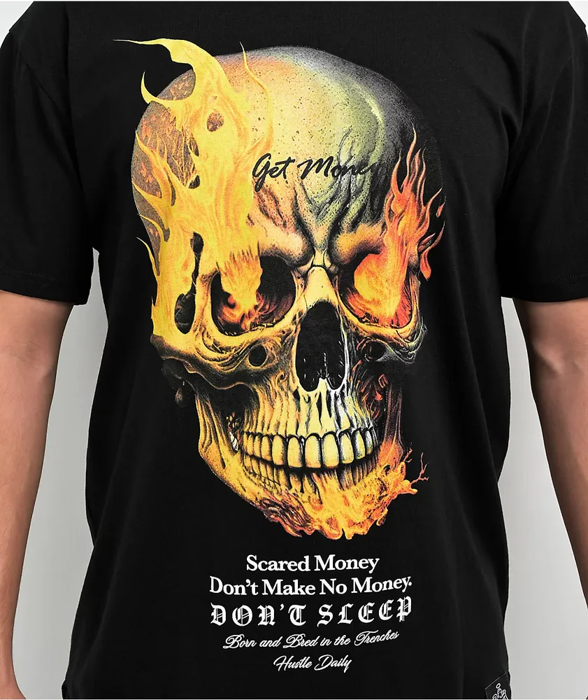 Hasta Muerte Scared Money Black T-Shirt