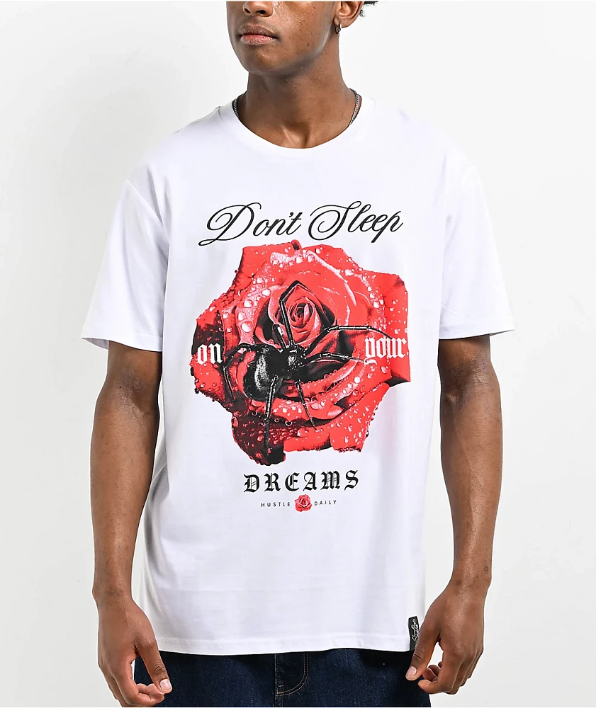 Hasta Muerte Widow Rose White T-Shirt