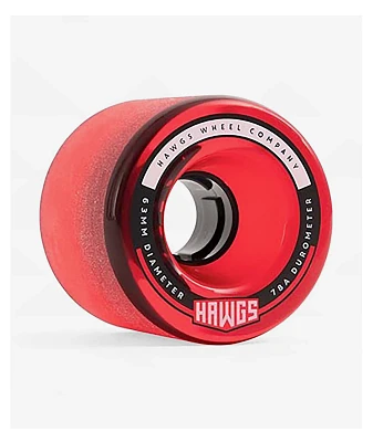 Hawgs Fatty 63mm 78a Clear Red Cruiser Wheels