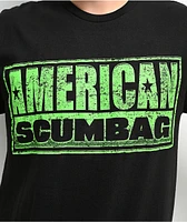 Hazheart American Scumbag Logo Black T-Shirt