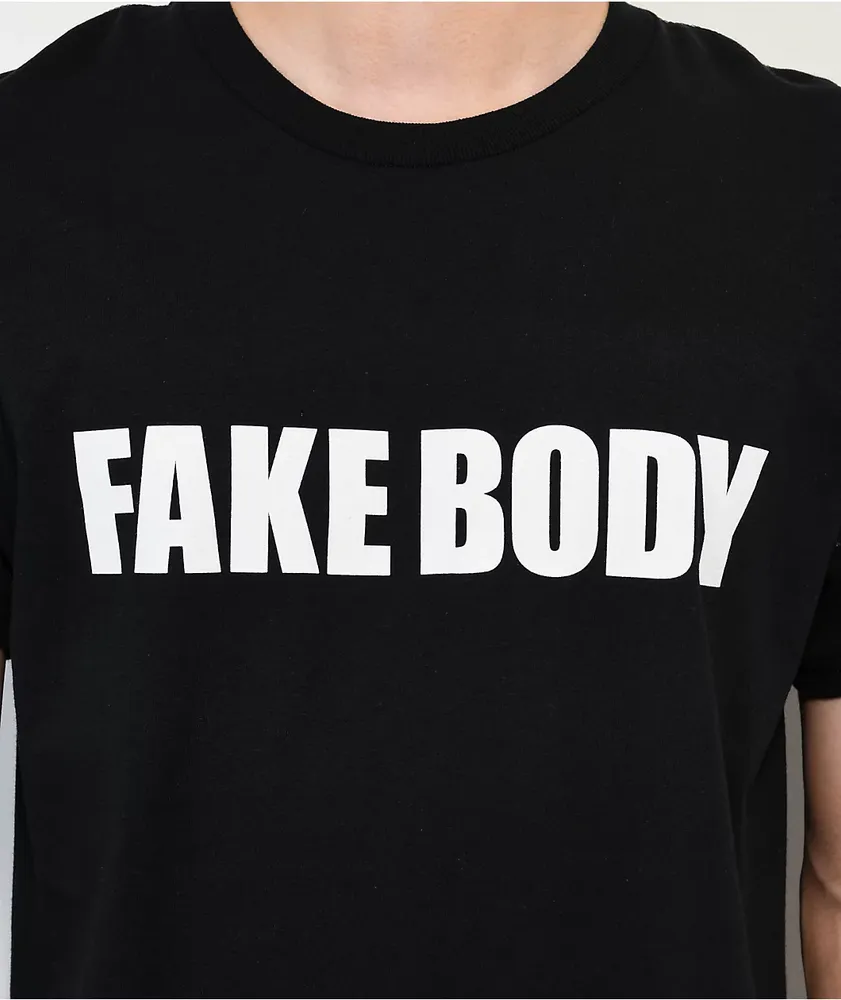 Hazheart Fake Body Black T-Shirt