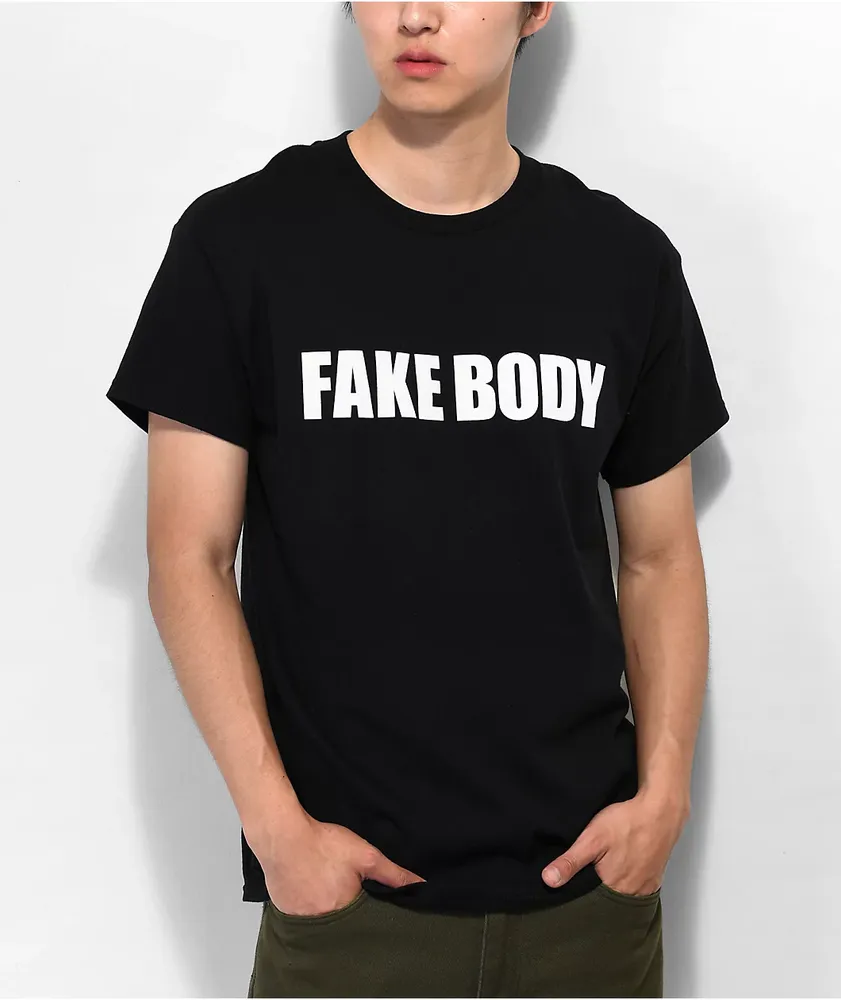 Hazheart Fake Body Black T-Shirt