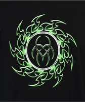 Hazheart Green Logo Black Long Sleeve T-Shirt