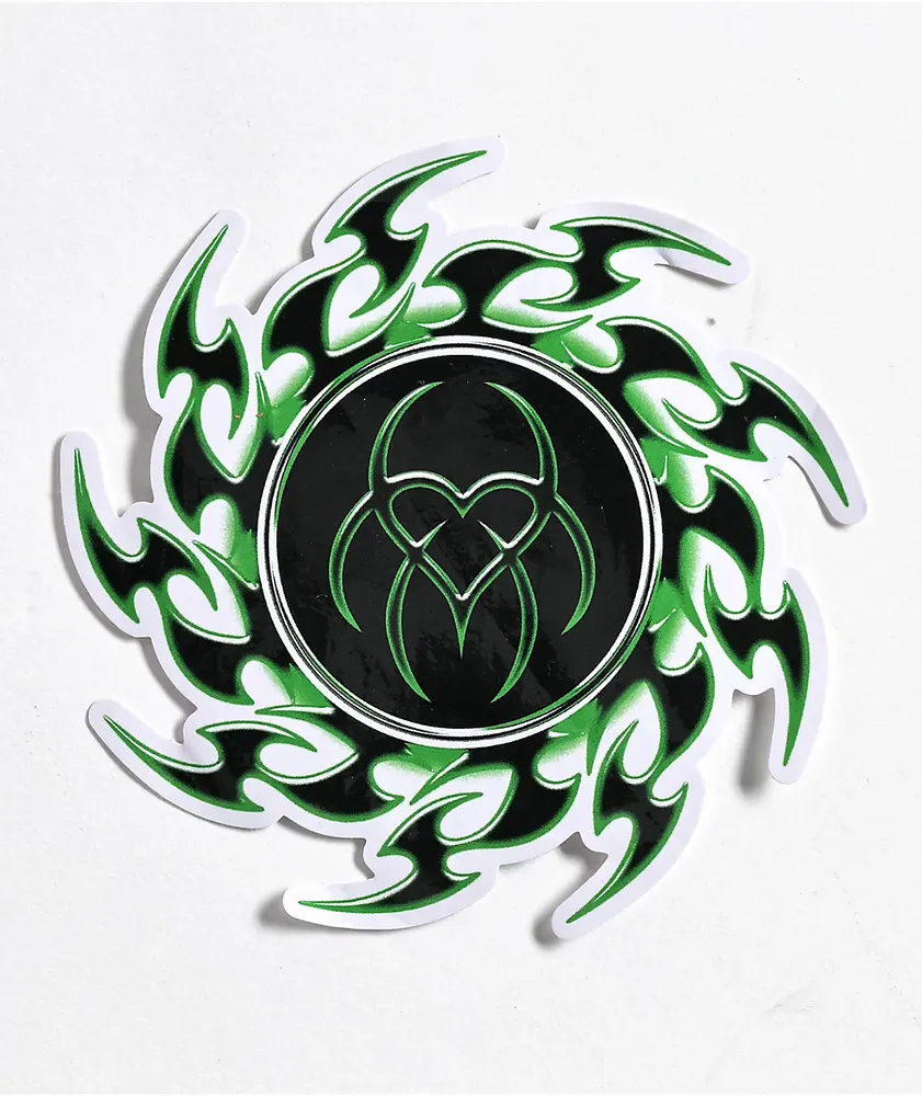 Hazheart Green Logo Green Sticker