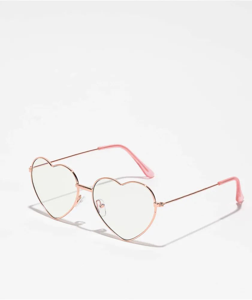 Heart Gold Blue Light Glasses