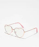 Heart Gold Blue Light Glasses