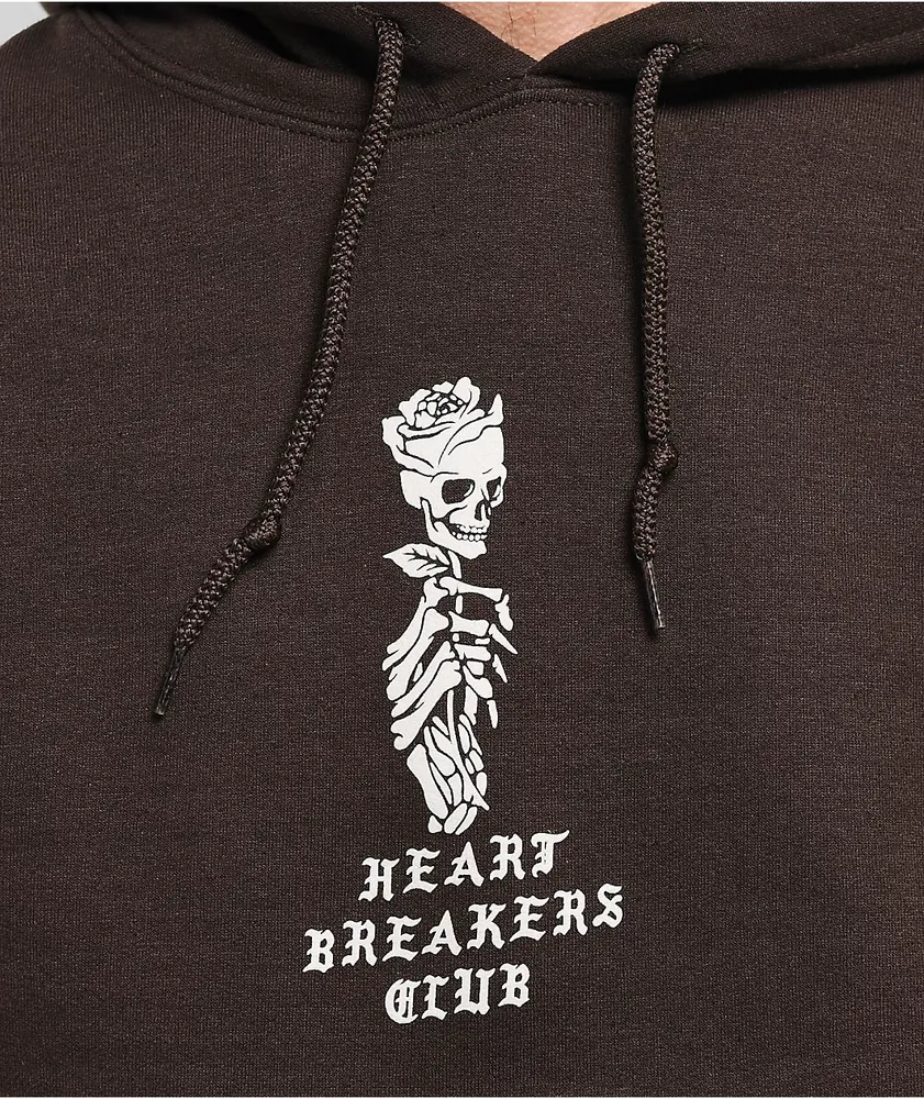 Heartbreakers Club No Pain Brown Hoodie