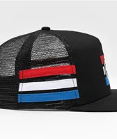 Heat Wave 4 Speed Stripe Black Trucker Hat