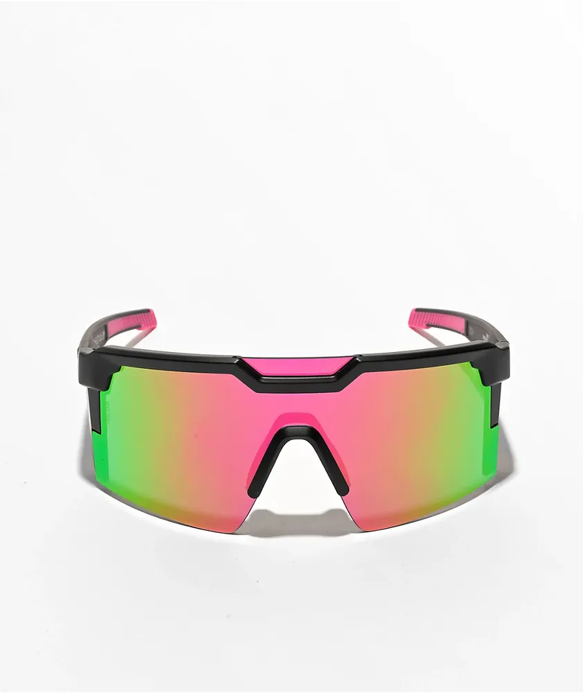 Heat Wave Future Tech Shreddy Crack Black Sunglasses
