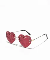 Heater Hearts Red Sunglasses