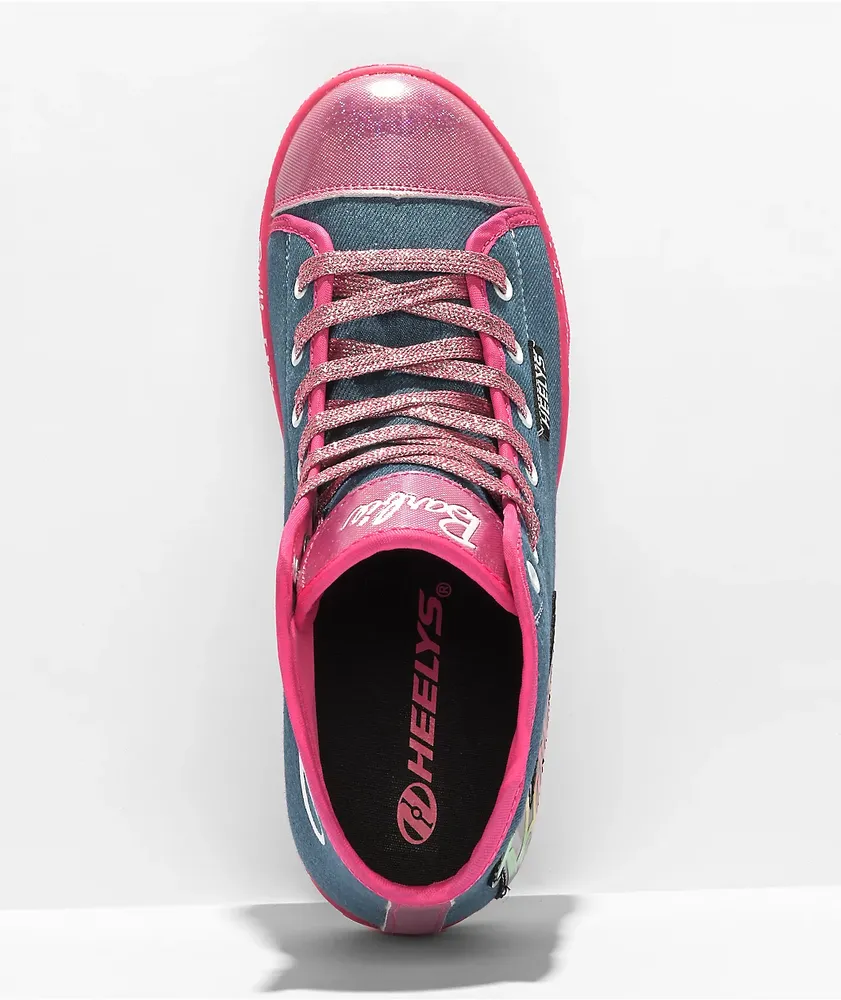 Heelys x Barbie Hustle Pink & Denim Shoes