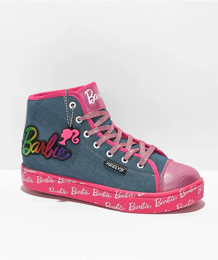Heelys x Barbie Hustle Pink & Denim Shoes