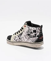 Heelys x Ed Hardy Kids Racer Mid Black & White Shoes