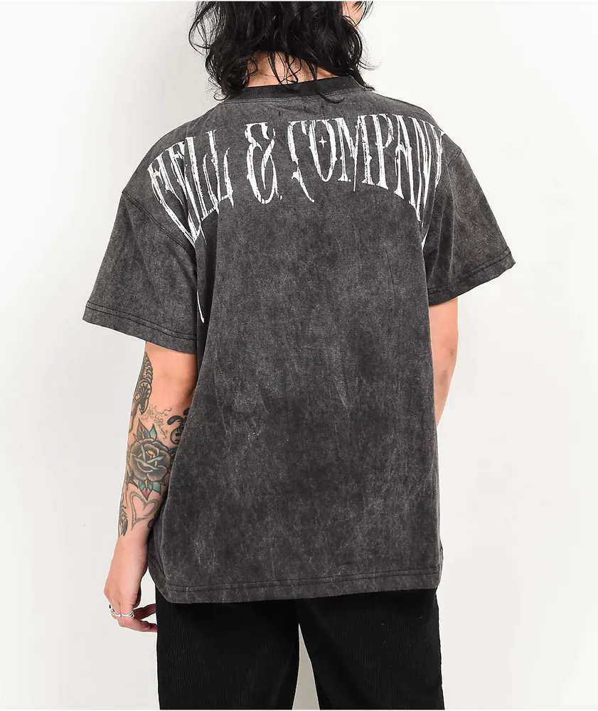 Hell & Company Demon Eyes Black Wash T-Shirt