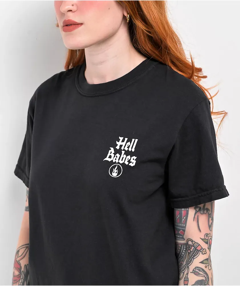 Hell Babes Stay In Your Lane Black T-Shirt