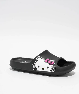 Hello Kitty Black Slide Sandals