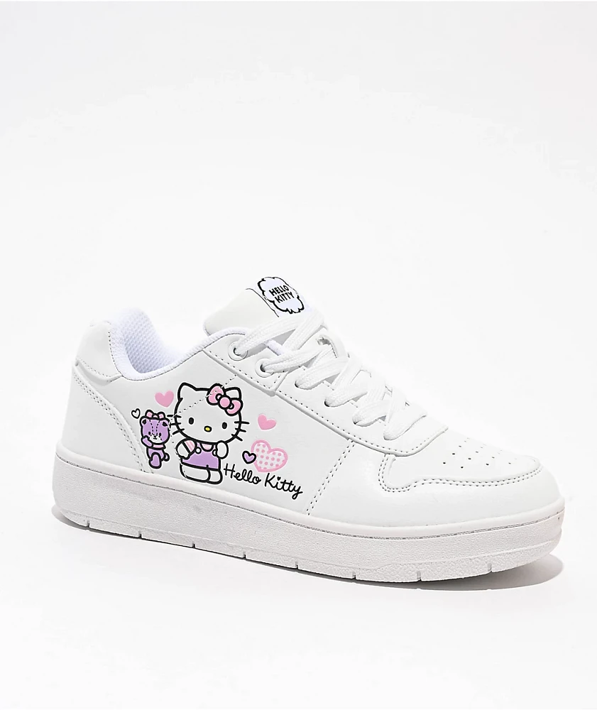 Hello Kitty Court White Shoes