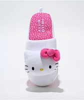 Hello Kitty Pink & White Plush Slippers