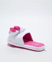 Hello Kitty Pink & White Plush Slippers