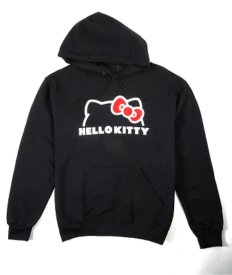 Hello Kitty Stencil Black Hoodie