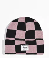 Herschel Supply Co. Elmer Black Ash Rose Checkered Beanie