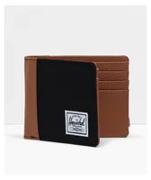 Herschel Supply Co. Hank II Leather & Canvas Black Bifold Wallet