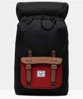 Herschel Supply Co. Little America Black, Saddle Brown & Ketchup Backpack