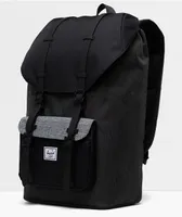 Herschel Supply Co. Little America Black & Heather Grey Crosshatch Backpack