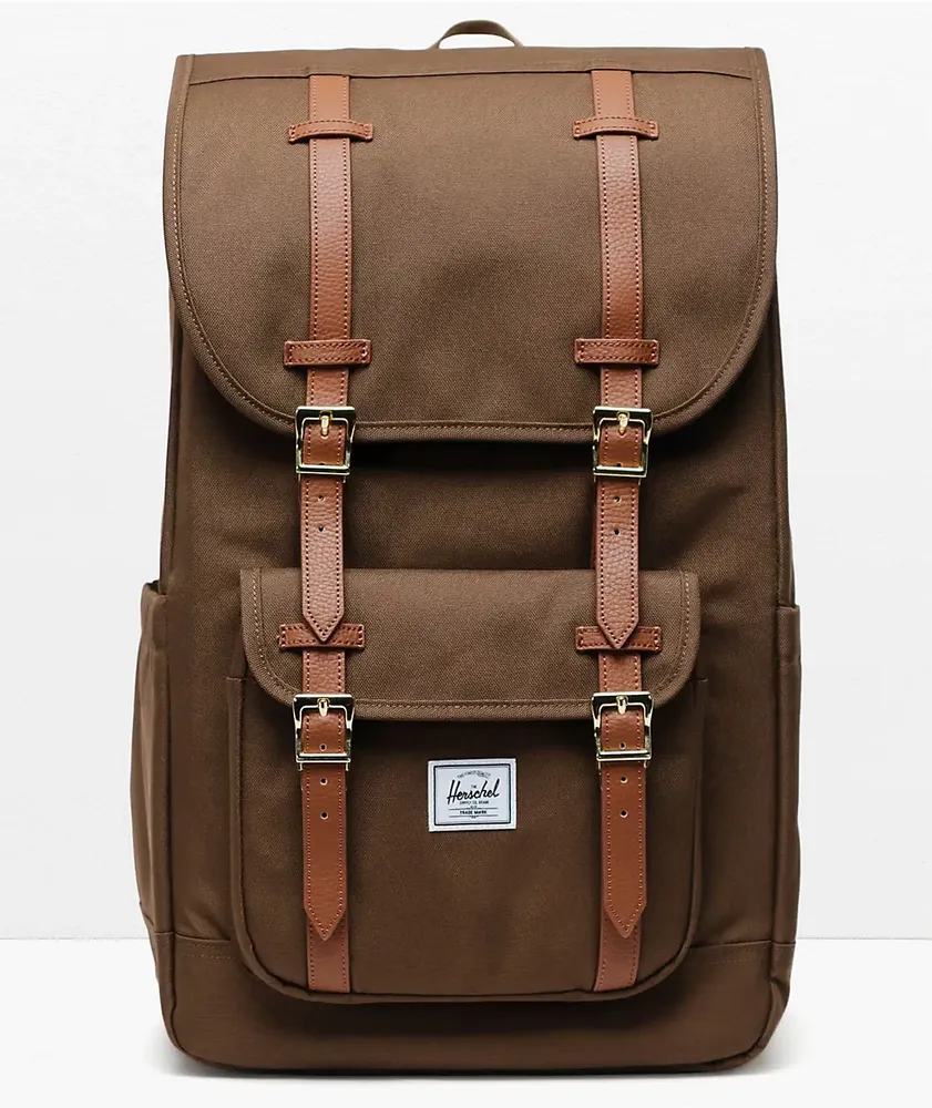 Herschel Supply Co. Little America Mid Dark Earth Brown Backpack