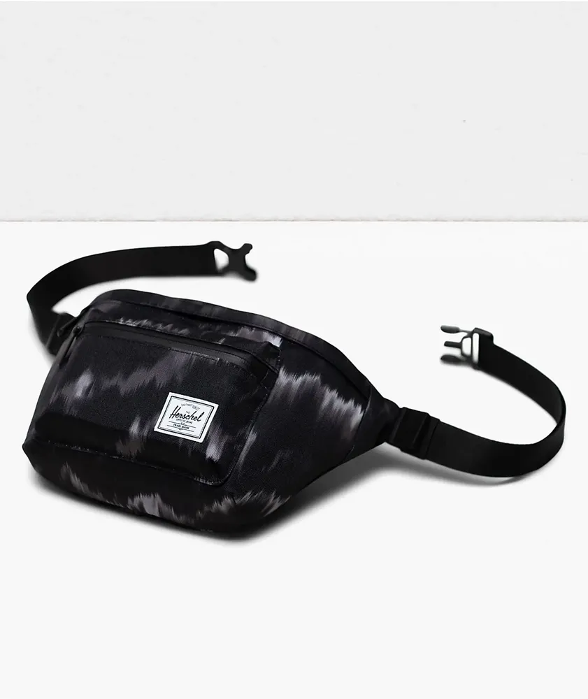 Herschel Supply Co. Pop Quiz Eco Blurred Ikat Black Fanny Pack